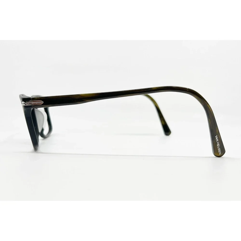 Van Heusen Eyeglasses Mens Black H188 BLK Rectangular Frame 57-17-150